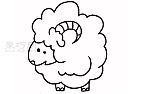 绵羊怎么画好看又简单 来学绵羊简笔画画法