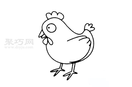 母鸡怎么画好看又简单 母鸡简笔画教程