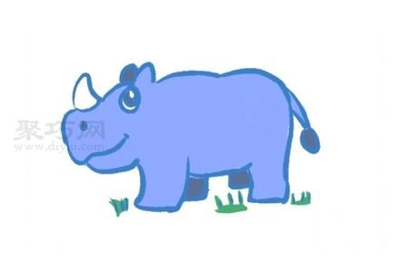 怎么画犀牛好看又简单 犀牛简笔画步骤