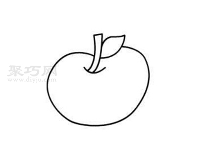 如何画大苹果 来学大苹果简笔画画法