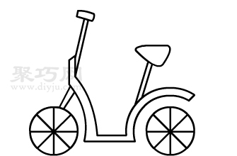 如何画自行车最简单 一步一步教你自行车简笔画画法
