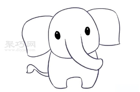大象简笔画教程 简单又漂亮