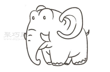 如何画大象好看又简单 来看大象简笔画步骤