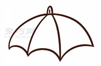 雨伞怎么画简单又漂亮 来学雨伞简笔画画法