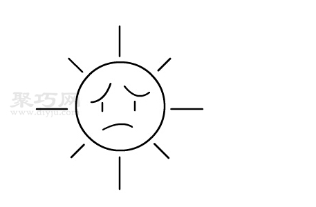 太阳画法图解 一起来学太阳简笔画