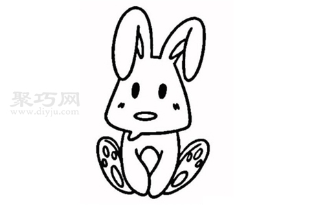 四步画兔子 一起来学兔子简笔画