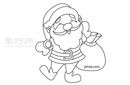 圣诞老人画法 一起来学圣诞老人简笔画