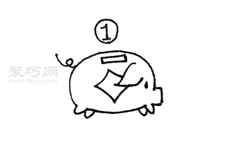 小猪存钱罐如何画最简单 小猪存钱罐简笔画画法