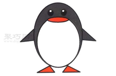 如何画企鹅最简单 企鹅简笔画步骤