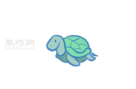 乌龟画法图解 一起来学乌龟简笔画