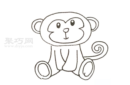 猴子怎么画才好看 来学猴子简笔画画法