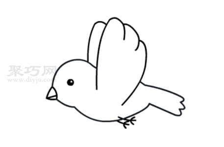 小鸟画法步骤图解 一起来学小鸟简笔画