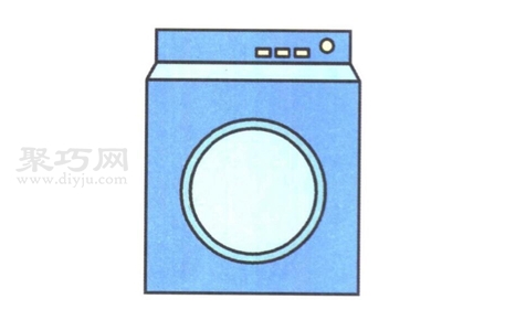 洗衣机如何画最简单 洗衣机简笔画步骤