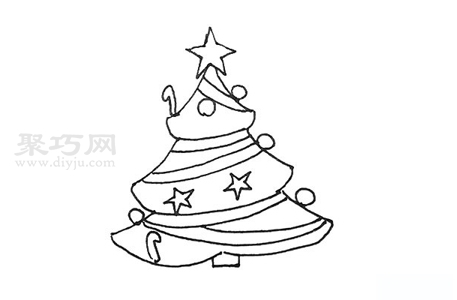 圣诞树简笔画如何画 一步一步教你圣诞树简笔画画法