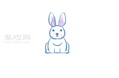 长耳白兔画法图解 一起来学长耳白兔简笔画