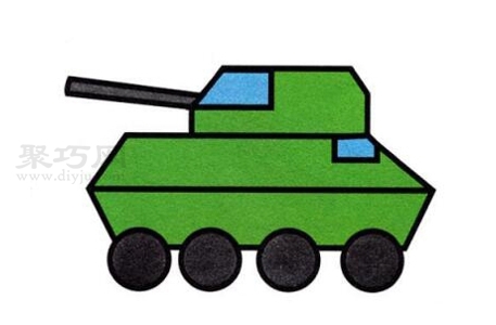 如何画坦克最简单 来看坦克简笔画步骤