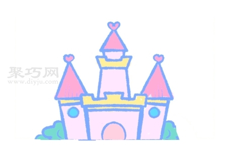 城堡简笔画简单画法