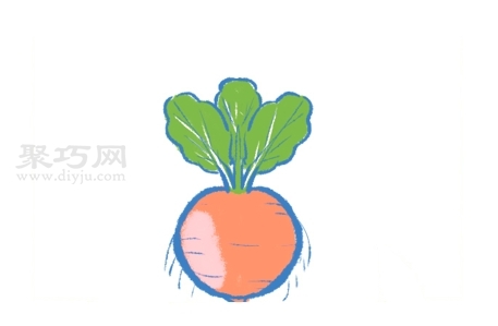 怎么画胡萝卜 来看胡萝卜简笔画画法