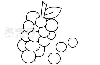 葡萄画法教程 一起来学葡萄简笔画