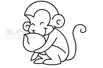 猴子如何画 来学猴子简笔画画法
