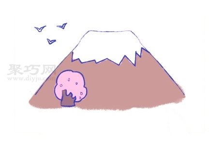 儿童画富士山怎么画 一步一步教你画富士山简笔画