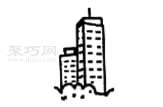 高楼大厦画法图解 一起来学高楼大厦简笔画