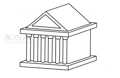 三步怎么画雅典神庙 一步一步教你画雅典神庙简笔画
