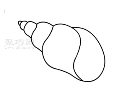 如何画海螺贝壳最简单 来看海螺贝壳简笔画步骤