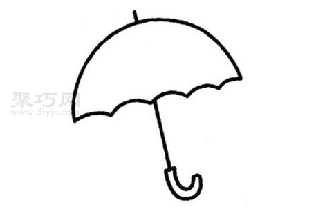怎么画雨伞才好看 来看雨伞简笔画画法