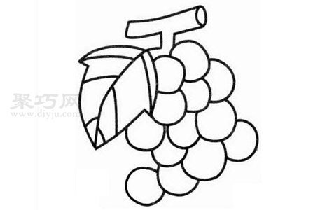 怎么画葡萄简单又漂亮 葡萄简笔画教程