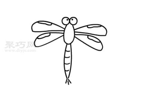 儿童画蜻蜓怎么画 蜻蜓简笔画教程