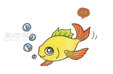 怎么画金鱼最简单 来看金鱼简笔画画法