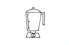 榨汁机画法步骤图解 来学榨汁机简笔画