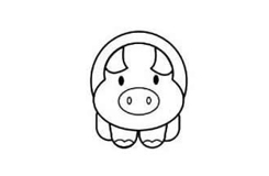 猪如何画最简单 来学猪简笔画步骤