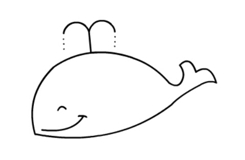 鲸鱼怎么画 一步一步教你画鲸鱼简笔画