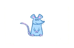儿童画老鼠步骤图解 来学老鼠简笔画