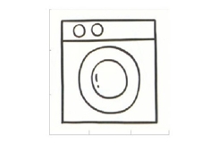 洗衣机画法图解 一起来学洗衣机简笔画