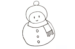 儿童画雪人画法 一起来学雪人简笔画