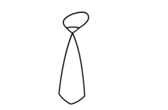领带怎么画好看又简单 来学领带简笔画画法