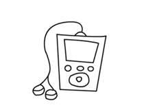 儿童画MP3播放器画法