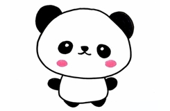 如何画吃竹子的大熊猫简笔画好看又简单