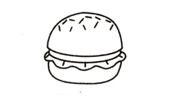 汉堡包怎么画好看又简单 一步一步教你画汉堡包简笔画