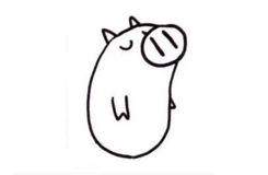 小猪画法教程 一起来学小猪简笔画