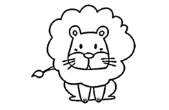 狮子画法图解 一起来学狮子简笔画