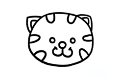 猫咪头部画法教程 一起来学猫咪头部简笔画
