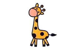 如何画可爱长颈鹿才好看 可爱长颈鹿简笔画画法