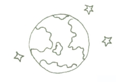 5步怎么画地球 一步一步教你画地球简笔画