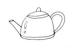 儿童画茶壶怎么画 来学茶壶简笔画画法