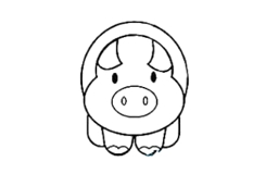 5步怎么画小猪 小猪简笔画教程