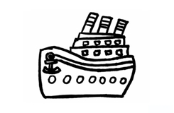 载客大轮船怎么画才好看 来看载客大轮船简笔画画法
